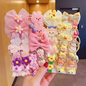 Juego de Accesorios para Niñas al por Mayor 2024, Pasadores de Pelo con Dibujos Animados, Bandas Elásticas, Lazos de Flores, Coleteros y Pinzas para el Cabello - Product Image 2