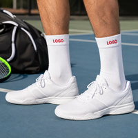 Chaussettes de sport personnalisées en gros, chaussettes athlétiques en coton pour hommes, respirantes et rembourrées, pour la course à pied et la salle de sport