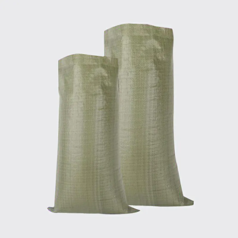 Custom 25kg 50kg Green Pp Woven Sand Bag Garden Garbage Bags Pp Woven Bags for Packing Building