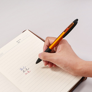 <span class=keywords><strong>Stylo</strong></span> à <span class=keywords><strong>bille</strong></span> multicolore avec pointe tactile 3-en-1, rechargeable 1,0 mm, personnalisable avec logo, en plastique, pour écran tactile - Product Image 3
