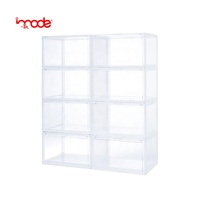 Imode Boîte à chaussures de sport de stockage populaire Conteneur à chaussures transparent pratique avec conception magnétique