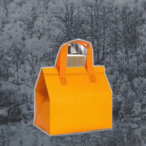 Sac fourre-tout isotherme en non-tissé avec feuille d'aluminium recyclable, personnalisable avec logo, qualité alimentaire, sérigraphié pour pain et hamburgers, vente en gros - Product Image 2