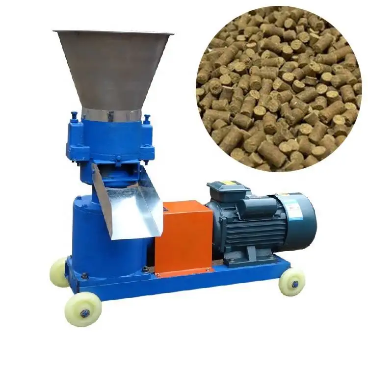 Máquina De Granulagem De Serragem De Madeira Móvel fertilizante Granulador Small Feed Pellet Mill Motor Diesel
