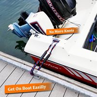 Lignes d'amarrage Giahand Bungee en nylon, capacité de 2200 livres, connexion rapide, sans nœuds, lignes d'amarrage amortissantes pour bateaux, jet-skis, pontons