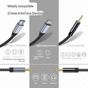 Cable de Audio de 0.5M 1M 1.5M 2M 3M, Cable Auxiliar de <span class=keywords><strong>3.5</strong></span> mm Macho a Macho para Teléfono, Auriculares, Coche, MP3, Altavoz, Ordenador - Product Image 4