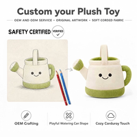 Peluche personnalisée OEM ODM en forme d'arrosage de plantes, jouet en peluche sur le thème du jardin, poupée en peluche, mascotte botanique, cadeau en peluche