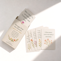 Cartes Oracle Spirituelles et Inspirantes pour Femmes : Messages d'Affirmation Quotidiennes avec Illustrations Florales Délicates – Cadeau Idéal