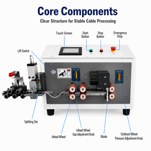 Automatic Ribbon Cable Cutting Stripping Splitting <b>Machine</b> 2-12 <b>Rows</b> Six-Wheel Drive Touch Screen for Flat Cable Processing - Product Image 2