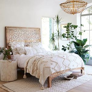 Contemporary Mango Wood King Size <b>Bed</b> Solid Wood <b>Frame</b> Natural Hardwood <b>Bed</b> for Premium Bedroom Furniture Export Quality - Product Image 1