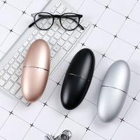 Boîte de rangement pour lunettes E888, organisateur, vente en gros, personnalisable, en aluminium pur, étui à lunettes, couvercle magnétique antidérapant
