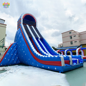 <span class=keywords><strong>Toboggan</strong></span> aquatique <span class=keywords><strong>gonflable</strong></span> géant de 50 m de long, fabriqué aux États-Unis, avec piscine pour enfants ou adultes - Product Image 3