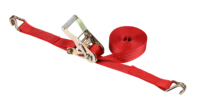 Sangle d'arrimage en polyester de 1,5 po, robuste, avec poignée rétractable en aluminium et crochets double-J, attache à cliquet CE – Meilleures ventes