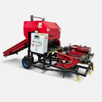 Presse à balles de paille hydraulique à moteur diesel 15 CV pour usage agricole, automatique, haute efficacité, robuste
