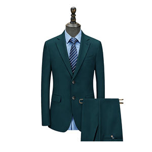 Usine OEM ODM, vente en gros de costumes pour hommes, blazer et veste, bleu marine, TR, double boutonnage, laine/soie, coupe ajustée, <span class=keywords><strong>costume</strong></span> d'affaires - Product Image 2