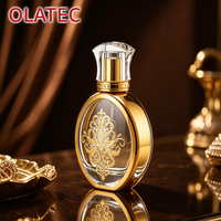 OLATEC Exquises flacons de parfum en verre de style moyen-oriental, flacons de parfum vintage de style arabe avec accents dorés pour collectionneurs
