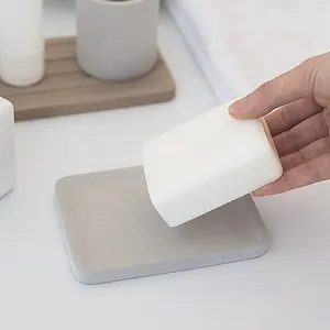 OEM Penyerap Air Diatomite Vanity Top Tray Produsen Sabun Cuci Piring Sikat Gigi Pemegang Sink Tray