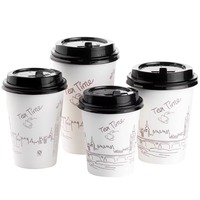 Gobelets en papier kraft jetables imperméables à paroi simple pour boissons chaudes/froides, écologiques et de qualité alimentaire, usage industriel