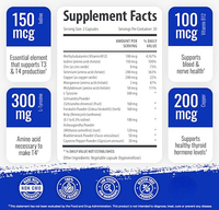 Meilleure vente Capsules de supplément de soutien thyroïdien de marque privée Vitamine B12 Complexe de cuivre pour le soutien de la thyroïde et la gestion de l'énergie