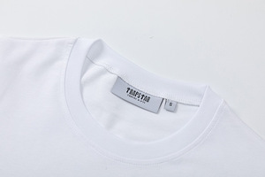 Nuova T-shirt Estiva con Ricamo Testa di Tigre e Bordi Rossi, in Puro Cotone, Collo Tondo, Manica Corta, Unisex, Stile Casual e Comodo - Product Image 5