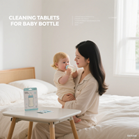 Nettoyant pour biberon de lait d'enfant élimine les taches Comprimés de nettoyage solides adaptés à l'alimentation Lave-biberon Produits chimiques ménagers