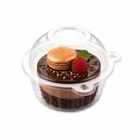 Boîte à gâteau ronde transparente en plastique PET, boîte à dessert, boîte à fruits, boîte à bonbons, emballage alimentaire pour la présentation de pâtisseries