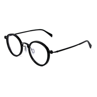 Gafas de Lectura Vintage de Alta Gama, Montura Óptica Redonda Moderna, Aro Completo Dorado y Verde, Unisex, para Adultos, a la Moda
