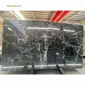 Stonelink Best Deal 2024 Dark Forest Green Marble With Polished Mable Customized Size Available For Floor Decoration Uses