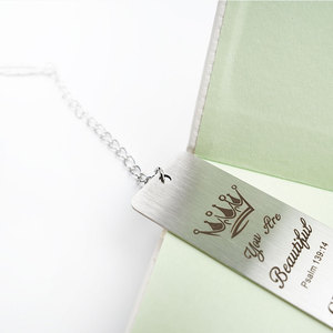 Marque-page promotionnel en acier inoxydable gaufré, moderne, multifonctionnel, personnalisable avec logo gravé, de haute qualité pour entreprises - Product Image 5