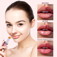 Rouge à lèvres hydratant naturel thermochromique carotène avec huiles végétales pour une hydratation quotidienne Effet blush naturel
