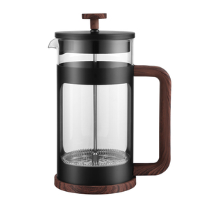 Cafetera Francesa Emode de Acero Inoxidable con Mango de Madera de Nogal de 32 oz, Cafetera y Tetera de Alta Calidad para Cafetería - Product Image 1