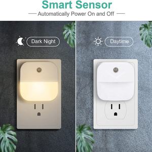 ไฟกลางคืนอัจฉริยะแบบเสียบปลั๊ก EU/US พร้อมเซ็นเซอร์ตรวจจับแสง  เปิด-ปิดอัตโนมัติ เหมาะสำหรับห้องนอนเด็ก ห้องน้ำ และบันได - Product Image 2