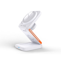 Soporte inalámbrico plegable de carga rápida 3 1, soporte multifunción para teléfono móvil para iPhone, reloj Airpods, salida de 5V/1A, protección OTP
