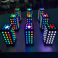 Rideau LED à pixels 3D Matrix, éclairage de fond de scène programmable DMX512 pour discothèque DJ