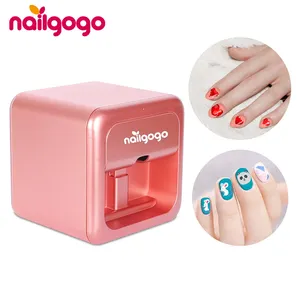 Nailgogo Mesin Cetak Jari Digital, Wifi Cerdas Otomatis Elektrik Printer Seni Lukis Harga Cetak Kuku