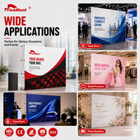 Mur d'affichage pop-up FEAMONT facile à installer pour stands d'exposition et décors de salons professionnels avec sac de transport, design pliable et portable