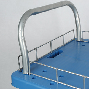 Best Selling Warehouse Double Side Plastic Flatbed Pullet Truck <b>Trolleys</b> - Product Image 2