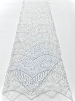 Tissu de Broderie Perlée de Luxe de Haute Qualité en Dentelle Guatémaltèque, Prix d'Usine, pour Robe de Mariage et de Soirée à Dubaï