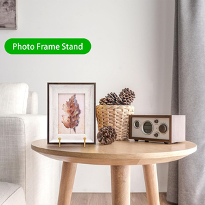 4 pièces Supports de présentation dorés de 6 pouces, chevalets à cadre métallique pour photos, œuvres d'art, assiettes décoratives, supports de rangement de table - Product Image 6