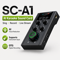 Interface audio USB sans fil et filaire SONO SC-A avec suppression du bruit par IA, batterie 1500-1999 mAh pour karaoké et diffusion en direct