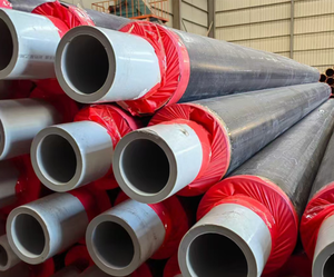 Tuyau d'isolation pour eau froide et chaude PE-RT II, enterré directement, écologique, extérieur, 5,8-12m, personnalisable, préfabriqué, durable - Product Image 2