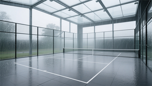 <span class=keywords><strong>Terrain</strong></span> <span class=keywords><strong>de</strong></span> sport panoramique intérieur/extérieur en verre pour pickleball, <span class=keywords><strong>padel</strong></span> et tennis avec tapis <span class=keywords><strong>de</strong></span> sol – Vente en gros - Product Image 4