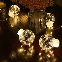 Guirlande lumineuse LED de Noël, boule à vœux, rechargeable, à intensité variable, alimentée par batterie, pour mariage, festival, décoration intérieure