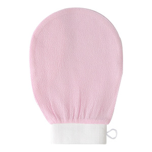 Gant de bain exfoliant en rayonne 15x21cm rose pour le gommage corporel - Product Image 1
