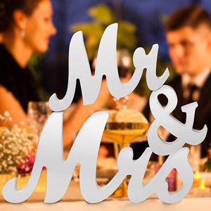 Wooden Mr and Mrs Sign Wedding Mr and Mrs <strong>Letters</strong> Table Decoration Photo Props Wood <strong>Letter</strong> Alphabet