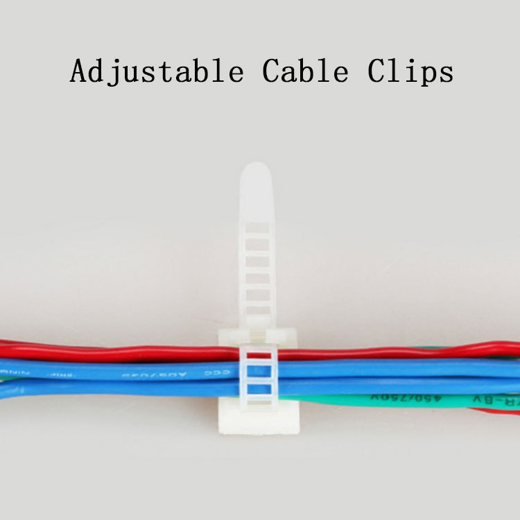 Clips Adhésifs Réglables Pour Gestion De Câbles Fibre Optique - Lot Neuf