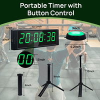 Reloj Temporizador Digital LED Multifunción YIZHI de Fácil Operación con Cronómetro, Modo de Entrenamiento por Intervalos y Botón de Presión