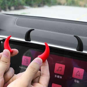 Corne de taureau mignonne et créative Corne de <span class=keywords><strong>diable</strong></span> Accessoires intérieurs pour volant de voiture et décorations d'affichage de console centrale - Product Image 2