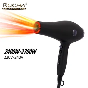 Rucha secadora secador de pelo profesional 2500wプロフェッショナルヘアドライヤー2500wブロードライヤープロフェッショナルサロンヘアドライヤー2400W