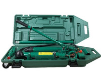 Kit de cric hydraulique 10 tonnes pour réparation de châssis en acier avec pompe à piston, flexibles et fonction de poussée-tirage, certifié CE