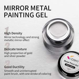 OEM logotipo personalizado 5ml <span class=keywords><strong>espejo</strong></span> dorado 3D Metal Nail Art UV Gel polaco <span class=keywords><strong>plata</strong></span> metalizado Liner Gel por Shell - Product Image 4